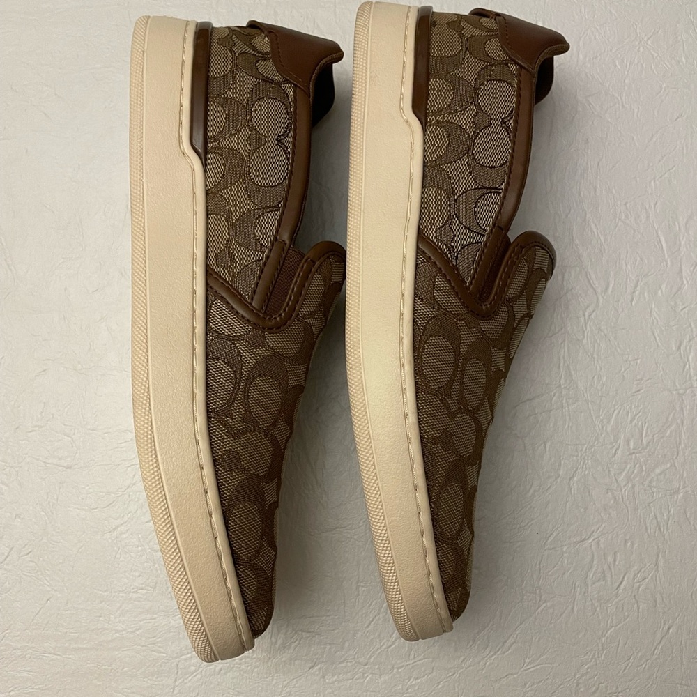 Coach Women's Tan Patterned Loafers - Picture 5 of 7